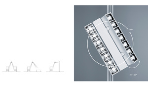 Luminaire sur rail LED commercial à haut rendement |   Système d'éclairage de magasin 3000K 3500lm contrôlé par DALI, indice de protection IP20, garantie de 5 ans, blanc - Product Image 4