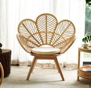 Silla de comedor de ratán Vintage, diseño de madera de bambú artesanal, desayuno, cocina, Pub, silla alta para sala de estar, cafetería, restaurante - Product Image 4