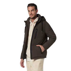 Veste matelassée lourde à capuche personnalisée 2025 pour hommes, manteau rembourré surdimensionné, doudoune brillante pour hommes, vestes pour hommes - Product Image 3