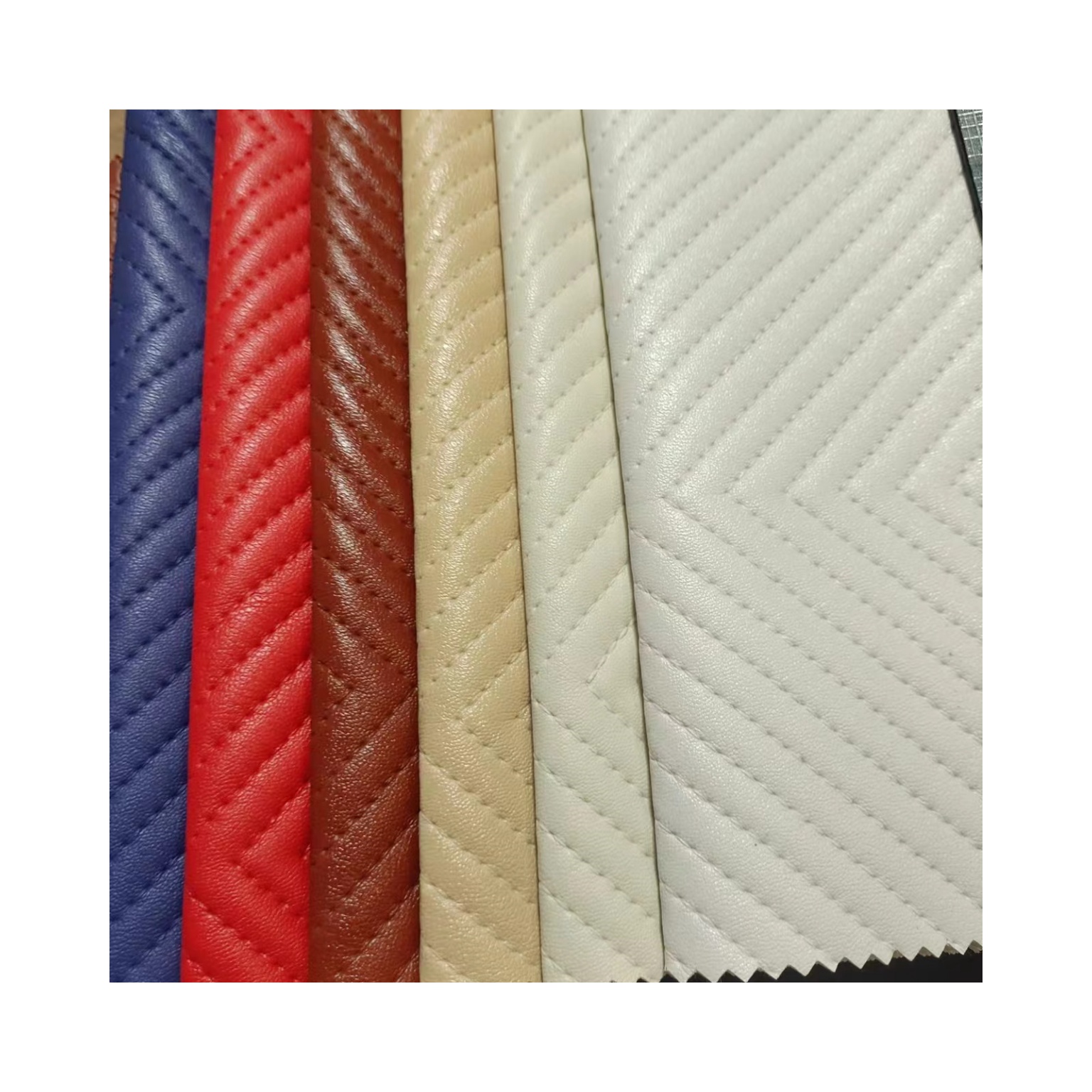 For Bags Synthetic Leather Vinyl Fabric Pastel Embossed Faux Leather PVC Customized Sofa Fabric Fabric for Car Seat Sofa Roll