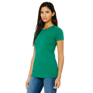 T-Shirt pour femme 100% Airlume en coton peigné et torsadé à l'anneau 32 simple 4.2 oz Kelly Slim Fit - Product Image 2