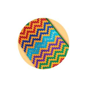 Auténtica Tela Africana Tradicional de Jacquard Kente, 100% Algodón, 270 GSM, para Vestimenta Cultural y Diseño de Moda, 51 Pulgadas de Ancho - Product Image 1