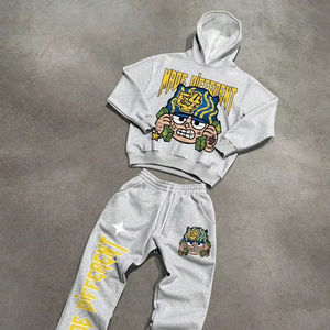 Chándal personalizado para hombre Vintage-Wash Fleece Pullover transpirable, talla grande disponible, OEM e impresión personalizada compatible - Product Image 1