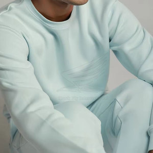 Survêtement d'hiver pour homme de qualité supérieure, personnalisable, grande taille, 100 % coton, respirant, uni, logo personnalisé, service OEM, cordon de serrage - Product Image 6