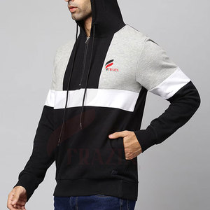 Sweat-shirts à demi-zip décontractés pour hommes, 100% coton, respirants, imperméables, couleur unie, taille oversize - Product Image 3