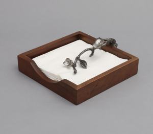 Porte-serviettes Floral Savvy Porte-serviettes décoratif Porte-serviettes de table moderne Porte-mouchoirs Home Office Accessoires de table à manger - Product Image 2