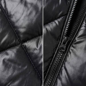 Chaqueta Acolchada Extra Grande Brillante para Hombre, Chaqueta de Invierno con Capucha y Múltiples Bolsillos, Cortavientos, Estilo Urbano, OEM/ODM - Product Image 3