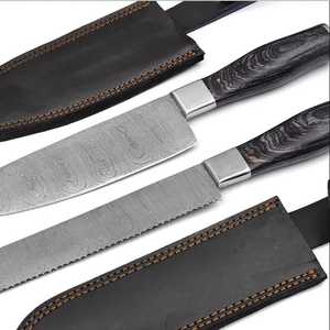 Professional Eco-Friendly Damascus Steel <b>Bread</b> <b>Knife</b> and Chef <b>Knife</b> with Pakka Wood Handle Kitchen Cutlery - Product Image 6