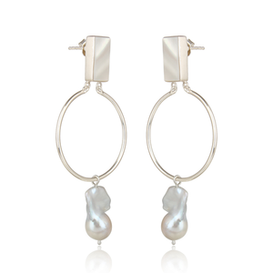 Freshwater Pearl Gemstone <b>Earrings</b> Indian 18k <b>Gold</b> Plated 925 Silver <b>Dangle</b> <b>Earrings</b> Manufacturer Suppliers - Product Image 1
