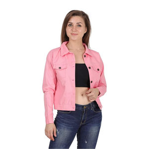 Wholesale Prices OEM Custom Design Bulk Quantity Casual Wear Denim <b>Jacket</b> for <b>Women</b> Custom Made <b>Women</b> <b>Jackets</b> Made in Pakistan - Product Image 1