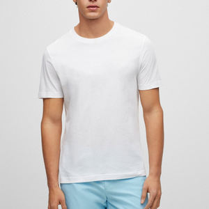 Été 260g T-shirt de couleur unie de coupe régulière pour hommes T-shirt unisexe à manches courtes en tricot gaufré - Product Image 3