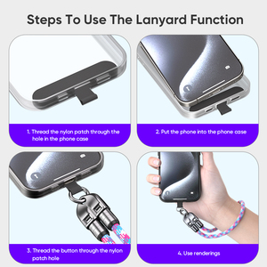 2-Trong-1 Pd 240W Nhanh Chóng Sạc Điện Thoại Di Động Dây Buộc Và Sạc Cáp Với Clip iPhone 15 Crossbody Cổ Dây Đeo - Product Image 5