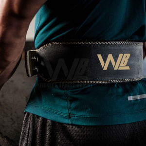 Ceinture de soutien professionnelle en cuir de vachette antidérapante pour musculation, tractions et dips, idéale pour l'entraînement en salle de sport - Modèle 2026 - Product Image 2