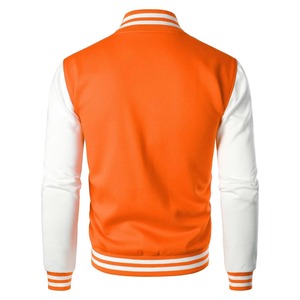 Wholesale Custom Embroidery <b>Thin</b> Stand Collar Varsity <b>Jacket</b> Polyester Sleeves Baseball Style High Quality Winter <b>Jacket</b> for <b>Men</b> - Product Image 5
