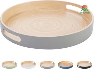 Plateau en bambou avec couleur personnalisée, design multifonctionnel, style moderne classique pour la maison et la restauration - Product Image 4