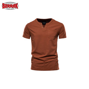 Logo personnalisé 100% coton Designer plaine tricoté T-Shirt pour hommes grande taille solide motif vêtements pour hommes - Product Image 4