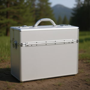 Maletín de Herramientas de Aluminio Plateado ALUMAXX ALPHA 47 x 37.5 x 20 cm con Cerradura de Combinación, Serie Pilot Case - Product Image 3