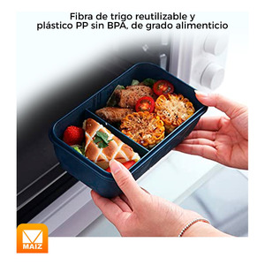 <b>Lunch</b> <b>Box</b> Container with Dividers and Cutlery, Portable - Assorted Colors - Product Image 4