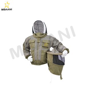 Veste d'abeille trois couches de couleur marron avec voile rond - Product Image 2