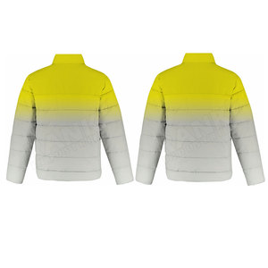 Veste matelassée personnalisée pour homme, col montant, logo imprimé sur le devant, grande taille, prix bas, haute qualité - Product Image 5