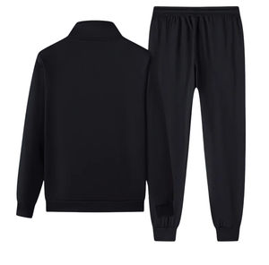Survêtements pour hommes à fermeture éclair, imprimés, streetwear, 100% coton, respirant, coupe régulière, col à capuche, léger, hiver, 2 pièces, vente chaude - Product Image 2
