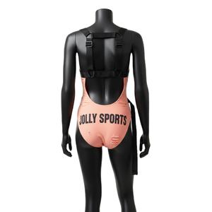 Maillot de bain athlétique pour femme, tissu extensible en polyester et élasthanne doux 220 GSM, panneau en maille respirante, logo personnalisé. - Product Image 2