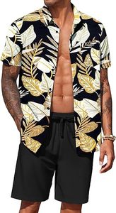 Conjunto de Verano para Hombre, Estilo Hawaiano, Informal, Transpirable, Antiarrugas, Tejido de Punto, Estampado, Cómodo, Venta al Por Mayor - Product Image 2