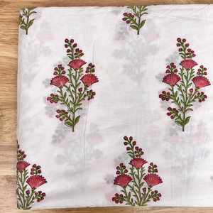 Telas estampadas de algodón de costura orgánica con estampado de bloque de mano indio para ropa tela estampada de bloque de mano liso de Indian Expoter - Product Image 1