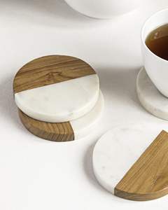 Juego de Posavasos de Madera y Vidrio de la Mejor Calidad, Forma Cuadrada, Tamaño Personalizado, Juego de Posavasos de Vidrio para Tazas al Precio Más Bajo - Product Image 3
