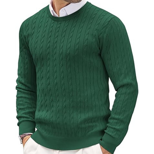 Ropa de punto a la moda para hombre, suéter de punto para hombre, algodón, OEM, venta al por mayor, proveedor de fábrica - Product Image 1