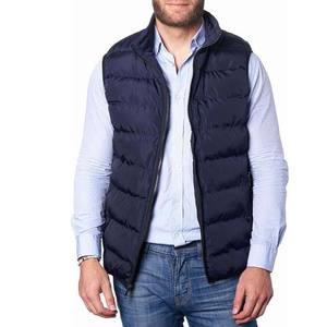 Vestes gilet couleur bleu marine pour hommes vêtements fermeture éclair High Street Polyester veste imperméable sans manches au prix de gros - Product Image 3