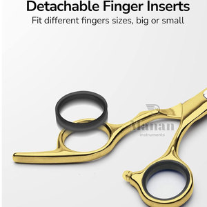 Ciseaux à effiler professionnels de haute qualité à pointe affûtée pour droitiers, manche moyen, usage en salon, acier inoxydable 4CR 32 - Product Image 4