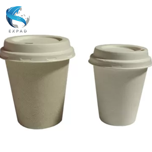 Tazas para beber de bagazo Premium Opción sin plástico compostable - Product Image 1