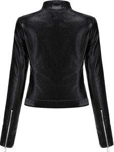 2024 nouveau Design femmes motard en cuir véritable veste décontracté coupe ajustée décontracté Style moderne respirant femmes vestes du Pakistan - Product Image 6