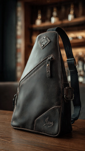 Soft Leather Shoulder <b>Bags</b> <b>Small</b> Genuine Leather Sling <b>Bag</b> For <b>Men</b> Women Travel Chest Crossbody Shoulder Outdoor Sports Backpack - Product Image 4