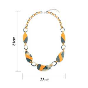 Mode femmes bijoux nouvelle perle bois perle résine acrylique bijoux collier pour dames - Product Image 3