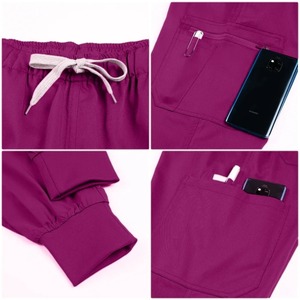 Ensembles d'uniformes de gommage, col montant, vêtements de travail à manches courtes uniformes médicaux Uniforme de style Spa Fig - Product Image 3