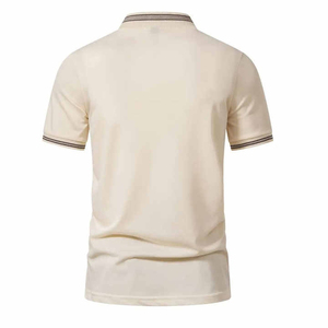 เสื้อโปโลแขนสั้นสำหรับผู้ชายเสื้อโปโลลำลองคอปกมีซิปเข้ารูปใหม่2025 - Product Image 2