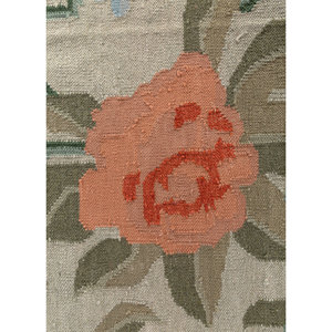 Alfombra de Lana Tejida Plana Azul Aprezo, Alfombra Rectangular Floral para Decoración de Sala de Estar, Modelo ADWL-13299 - Product Image 2