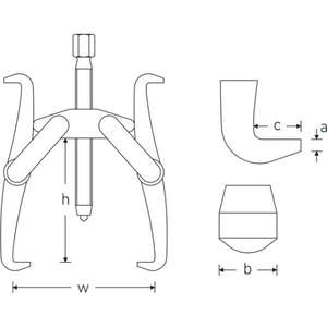 Stahlwille Self-Centering Gear <b>Puller</b> Clamping <b>Puller</b> with Arm - Product Image 2