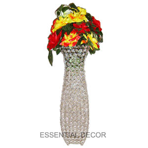 Vase en cristal pour salon intérieur et extérieur, pièce maîtresse de Table de luxe, Vase à fleurs en perles de diamant et Pot à vendre - Product Image 4