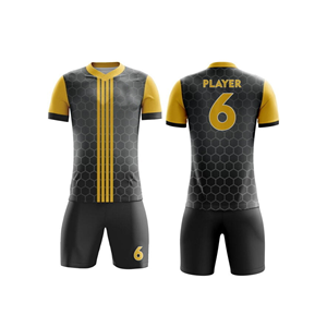 Ensemble de maillots de football unisexe personnalisés uniformes de club de football en polyester respirant personnalisés par sublimation directe d'usine - Product Image 1