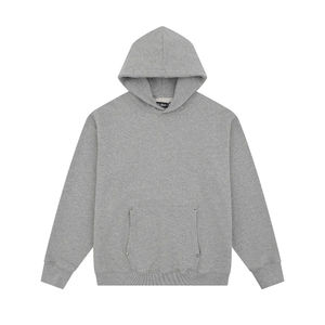 Wholesale Top Quality Heavyweight Cotton American Streetwear Custom Logo Hip hop Oversize Flock Print Men's Hoodies - Product Image 6