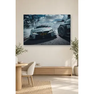 Impresión en Lienzo de Autos de Carreras BMW DTM de Fida en la Pista - Product Image 1