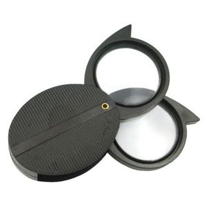 Handheld Jewelers Loupe Twin Folding <b>Pocket</b> Magnifier 6x+6x=12x Magnification Metal & <b>Plastic</b> - Product Image 1