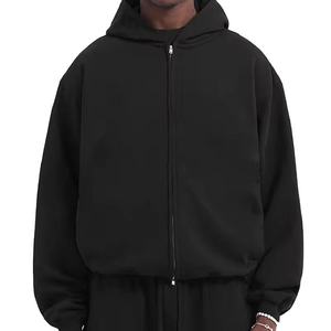 Surdimensionné personnalisé blanc hommes lourd Zip lavage à l'acide sweats à capuche 100% coton lavage à l'acide fermeture éclair sweat hommes Boxy recadrée sweats à capuche 2025 - Product Image 3