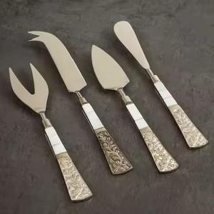 Vaisselle Couteau Cuillère Fourchette Couverts Métallique Vaisselle Résine Manche Or Fini Fromage Ensemble d'Outils Cuisine Couverts - Product Image 6