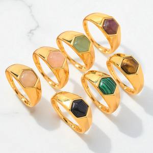 แหวนพลอยอเมทิสต์สีเงิน925-แหวนเงิน8มม. เครื่องประดับหินแฟชั่น - Product Image 2