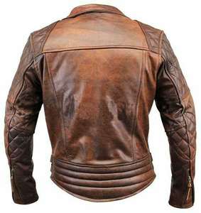 Blouson en cuir véritable pour moto Cafe Racer, luxe, exotique, imperméable, unisexe, toutes saisons, fabricant OEM/ODM - Product Image 2