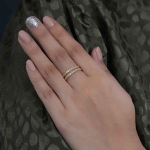 Estilo clásico IGI certificado VVS Lab Grown Diamond 14K oro sólido media eternidad anillo de boda joyería fina de moda para mujeres - Product Image 6